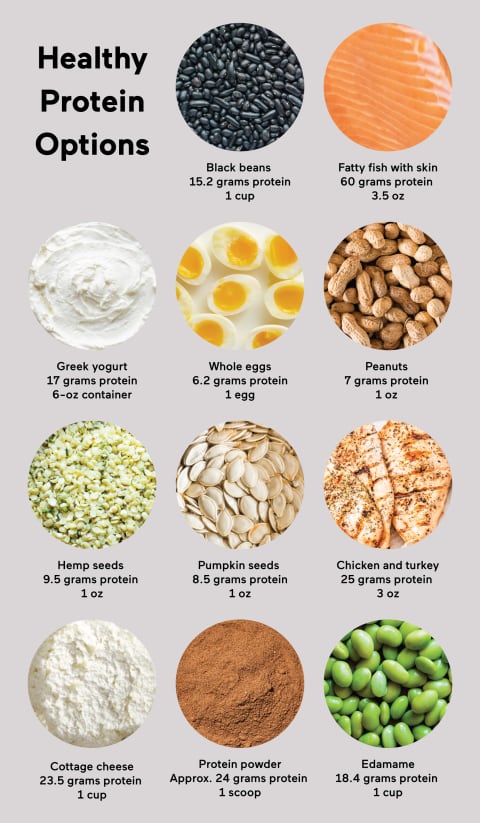 healthy protein options with protein counts healthy protein options with protein counts