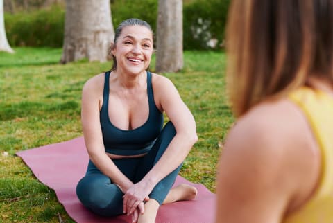 Older woman doing yoga Older woman doing yoga